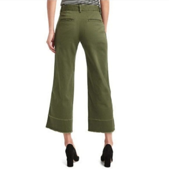 Gap Wide Leg High Rise Black Cropped Jeans Size 00 - Picture 2 of 6